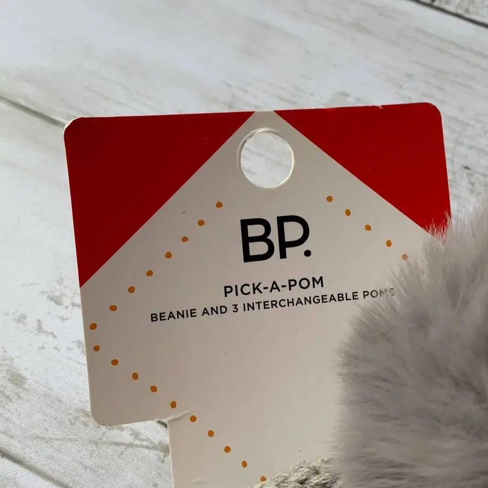 5/$25 NWT BP‎ Pick a Pom Knit Beanie in Gray